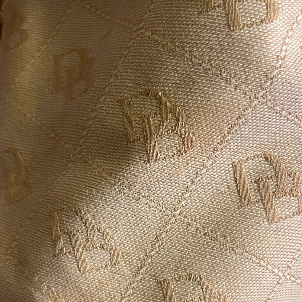 Dooney & Bourke Cream & Tan Logo Tote with Leather Trim - Picture 4 of 13